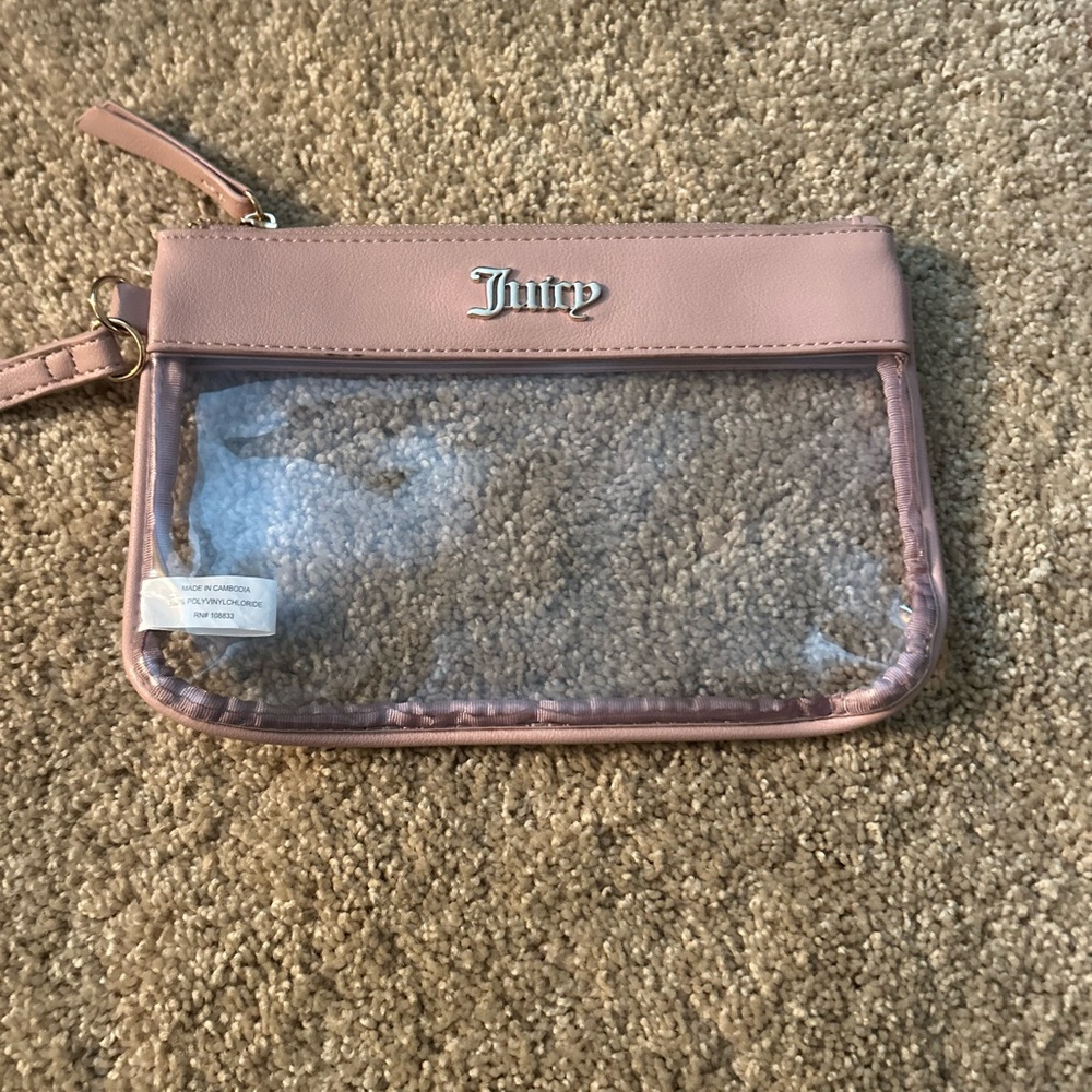 Juicy Couture Blush and Transparent Pouch